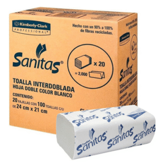 Toallas Sanitas Kimberly Clark Caja con 2000 pz